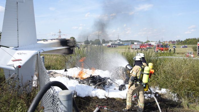 Pilot gestorben : Kleinflugzeug stürzt in Bamberg ab