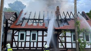 Fachwerkhaus brennt nieder