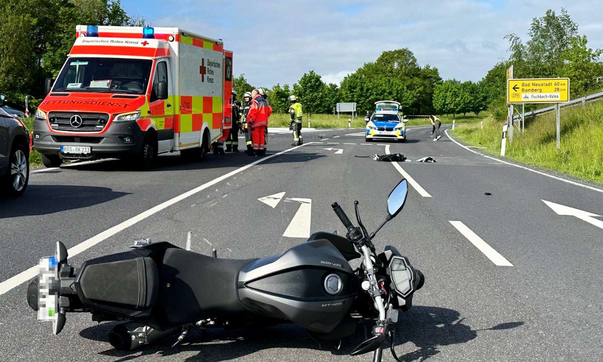 Schwerer Verkehrsunfall bei Ebern.