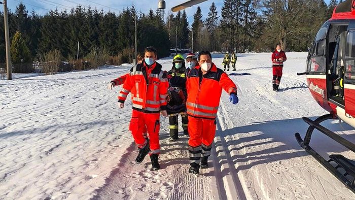 Verletzter Skifahrer mit Christoph 60 gerettet