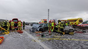 Massenkarambolage: 50 Autos kollidieren nach Unwetter