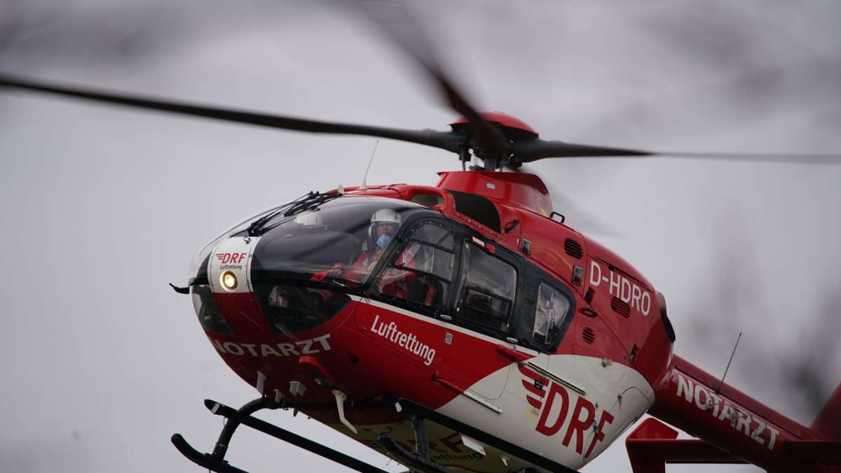 Hubschrauber landet bei Bad Rodach: 37-Jähriger stürzt mit Fahrrad schwer