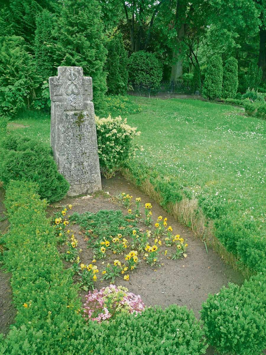 Das Grab von Matthias Kaiser in Anklam. Fotos/Repros: Rainer Glissnik