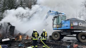 Feuer in Ludwigsstadt: Großbrand vernichtet Skihütte
