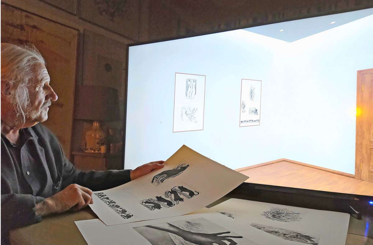 Ingo Cesaro macht’s vor: Bequemer Besuch in der „Cranach City Art Galerie“  – vom Wohnzimmertisch aus Foto: /privat