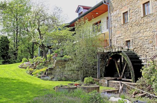 „Es klappert die Mühle am rauschenden Bach“ heißt es in dem Naturparadies von Ulla und Georg Stumpf an ihrer „Vogtsmühle“. Foto: Günther Geiling