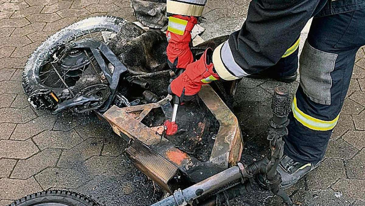 Kronach: E-Bike geht in Flammen auf