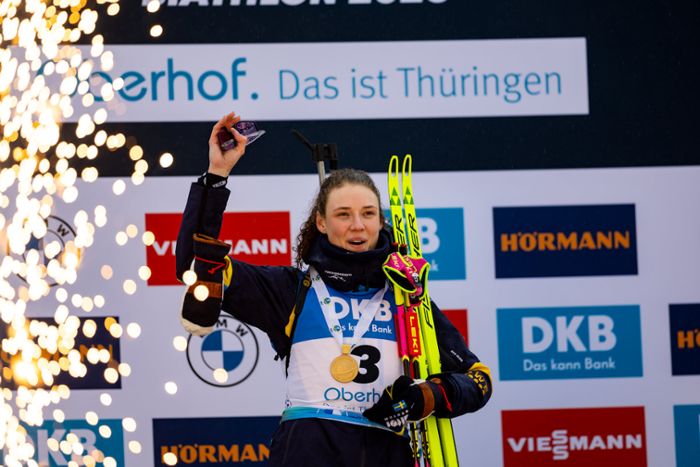 Biathlon-WM in Oberhof: Herrmann-Wick holt Sprint-Gold