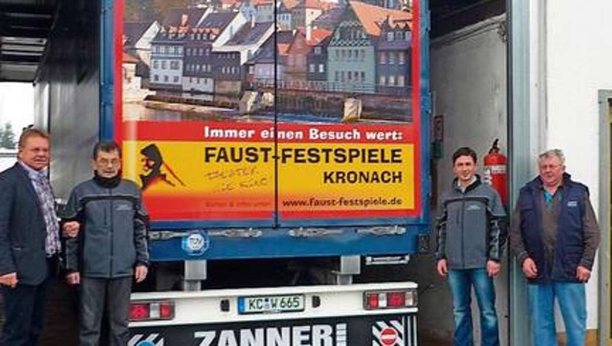Kronach: Spedition wirbt für Faust-Festspiele