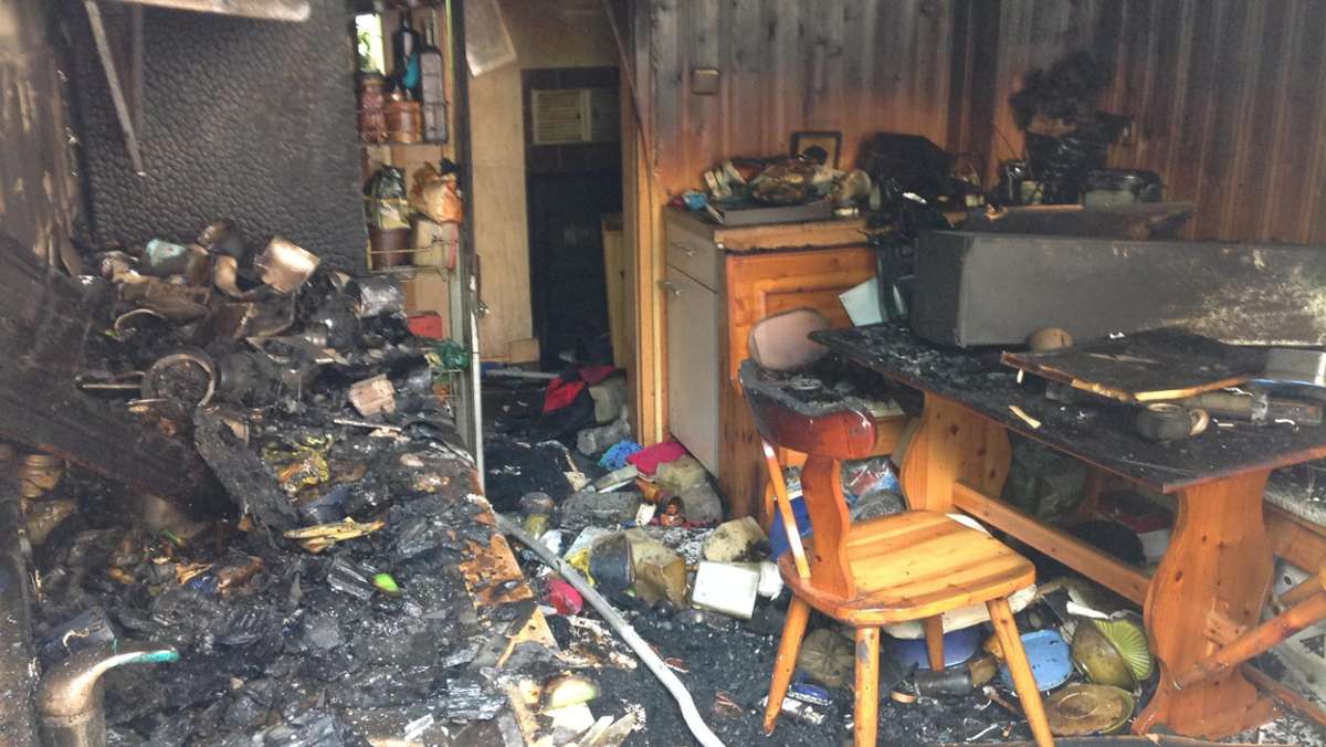 Coburg: Küche wird ein Raub der Flammen