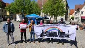 AfD-Stand in Haßfurt: „Viele Wähler fallen  auf  Parolen herein“