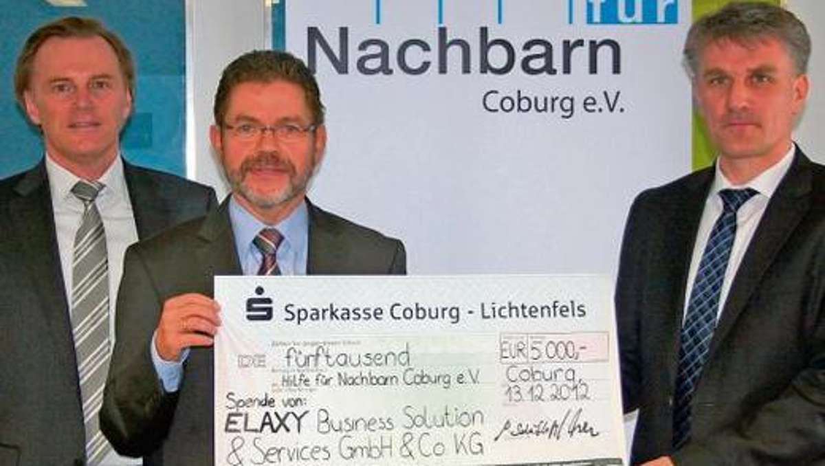 Coburg: Elaxy spendet 5000 Euro