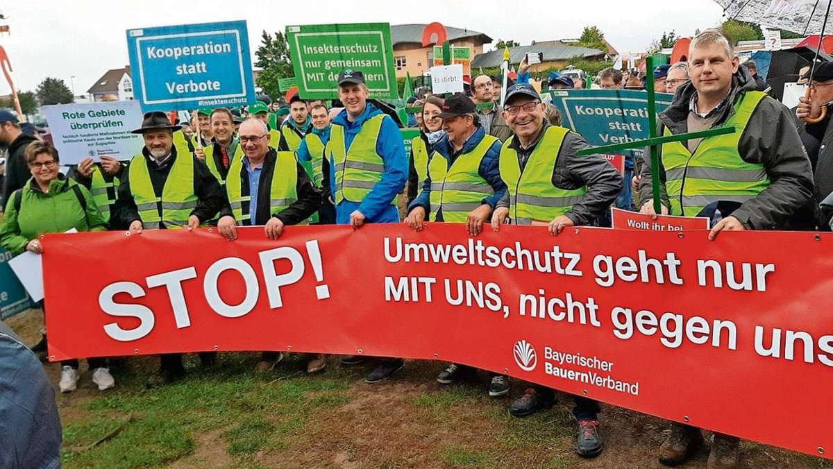 Kronach: Kronacher Bauern protestieren gegen die Politik