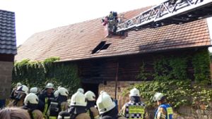 Großalarm für Feuerwehr: Scheunenbrand in Haßfurt