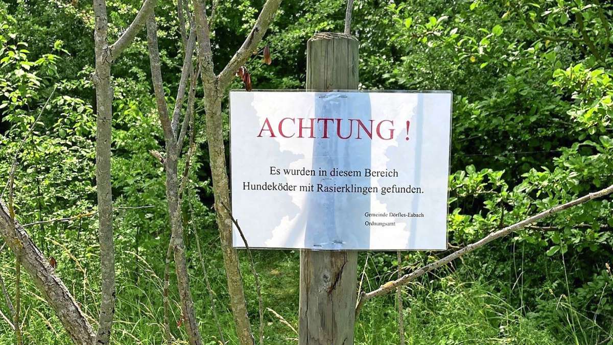 Tongrube in Dörfles-Esbach: „Hundeköder mit Rasierklingen“