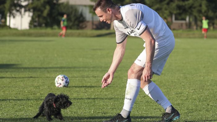 Tierischer Fußballer: Rehauer Spieler kommen auf den Hund