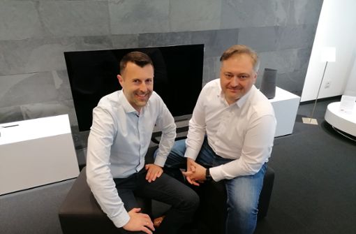 Die Geschäftsleiter Thomas Putz (links) und Christian Alber  sind die  Vertreter des Firmenchefs Aslan Khabliev in Kronach.  Foto: Roland Töpfer Foto:  