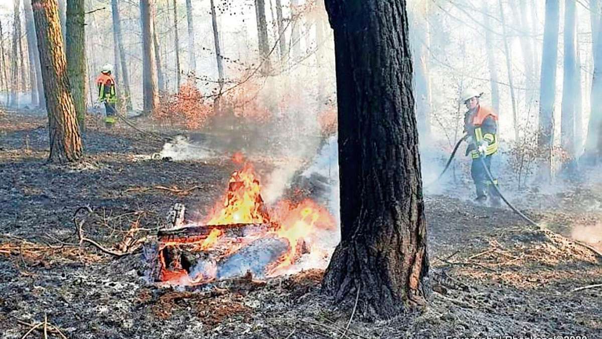 Länderspiegel: Großeinsatz an der Autobahn: drei Hektar Wald in Flammen