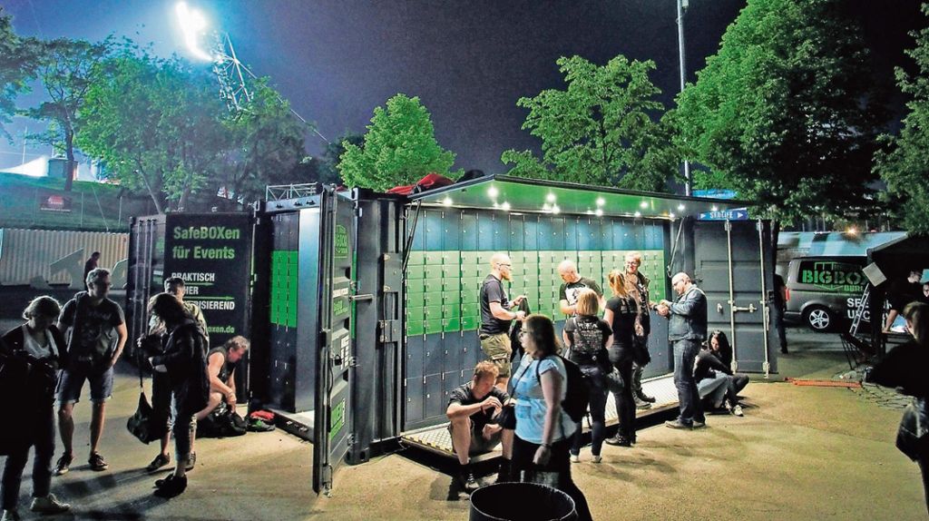 Auf großen Festivals wie Rock im Park oder Hurricane waren die Container bereits im Einsatz: In Coburg wird es 800 Schließfächer geben. Foto: Big Box Berlin