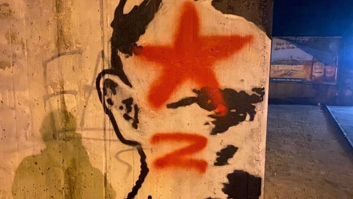 Ermittlungen in Coburg: Hitler-Putin-Graffiti beschmiert