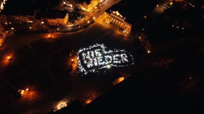 Aktion auf dem Schlossplatz: Coburgs Lichtermeer gegen rechte Umtriebe