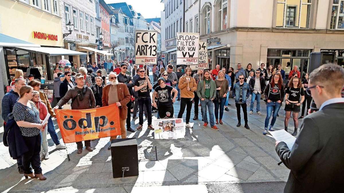Coburg: Protest gegen EU-Reform des Urheberrechts