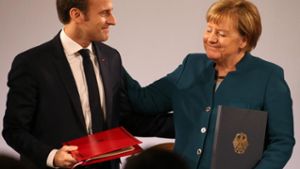 Merkel und Macron beschwören Einheit Europas