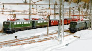 Schnee zumindest bei den Eisenbahnfreunden