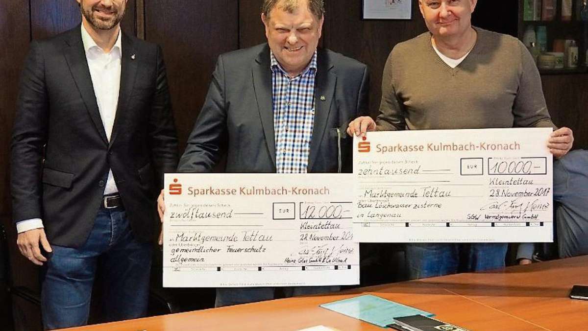 Tettau: Zwei Schecks für den Brandschutz
