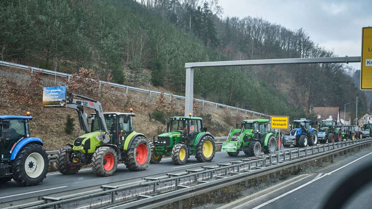 Bauern-Protest in Kronach: Sie fahren wieder