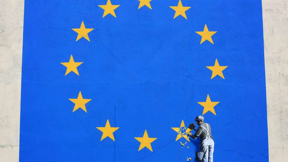 Feuilleton: Britischer Künstler Banksy hinterlässt Brexit-Kunstwerk in Dover