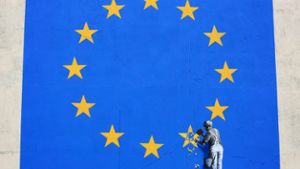 Britischer Künstler Banksy hinterlässt Brexit-Kunstwerk in Dover