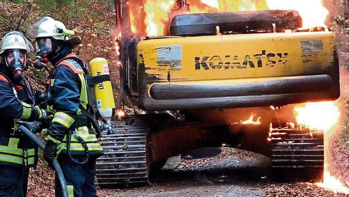 Kronach: Harvester in Nordhalben fängt Feuer