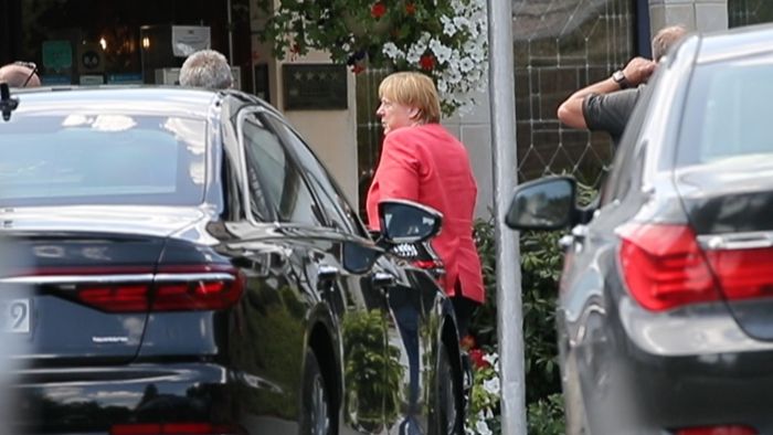 Angela Merkel in Wirsberg eingetroffen