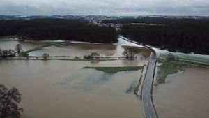 Hochwasser in Oberfranken : Gebiete teils überschwemmt