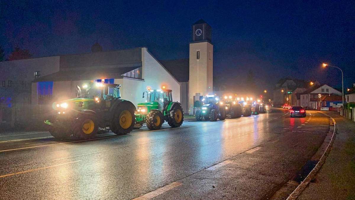 Landkreis Kronach: Spontaner Protest der Kronacher Landwirte