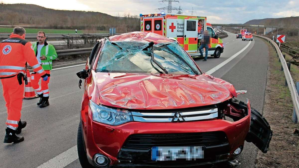 Eltmann: Fünf Verletzte bei Autobahn-Unfall