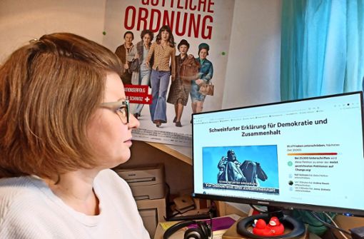 Sie hat die „Schweinfurter Erklärung“ schon digital unterzeichnet:  SPD-Kreisvorsitzende Johanna Bamberg-Reinwand. Foto: /Marco Heumann
