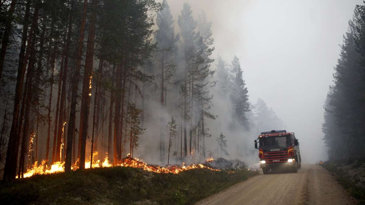 Schweden/Bayreuth: Waldbrände: Oberfränkische Feuerwehren helfen Schweden