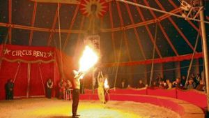 Feuerspiele im Circus Renz