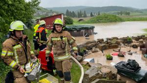 Unwetter im Landkreis Haßberge: THW kämpft gegen mehrere Überschwemmungen an