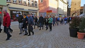 Spaziergänger protestieren in Coburg weiter