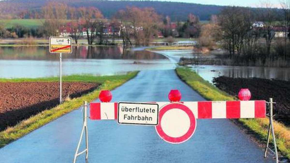 Hassberge: Sperrungen wegen Überschwemmung