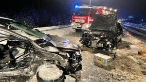 Eispanzer auf A 73: Zwei Fahrer schwer verletzt