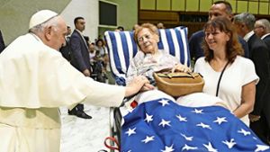 Krebskranke trifft Papst
