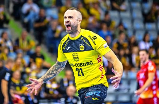 Ohne Emotionen   geht es nicht  im Handball:   Coburgs Flügelflitzer Florian Billek. Foto: Frank Wunderatsch