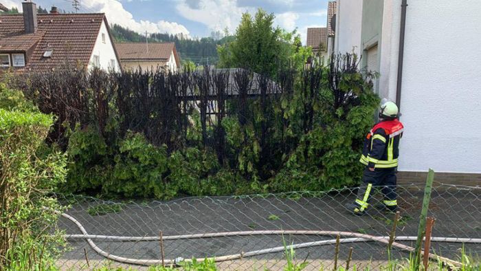 Steinwiesen: Mann setzt Hecke mit Fön in Brand